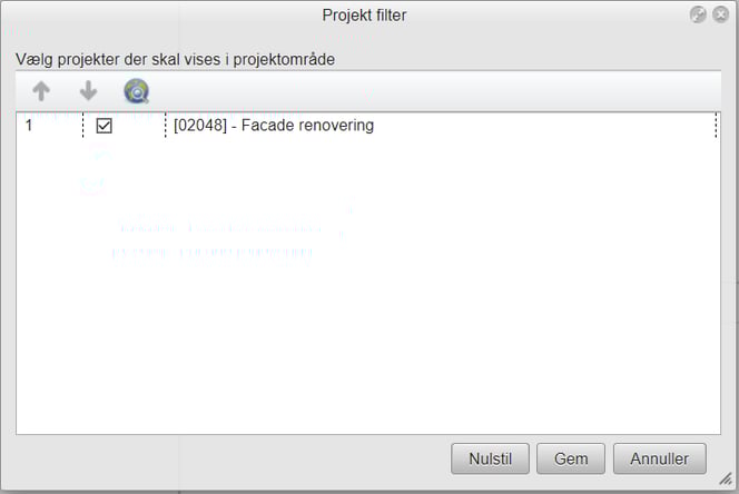 Tilbudsgiver F - Mine projekter