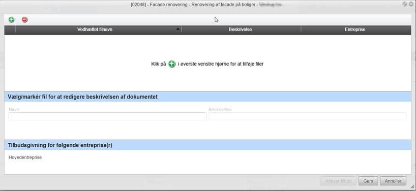 Tilbudsgiver c - upload tilbud